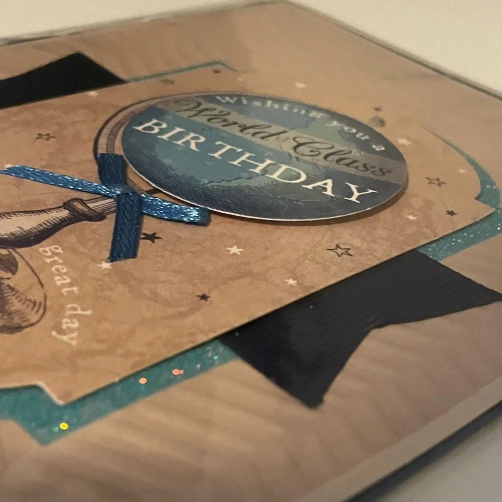 Birthday cards, Men’s (Male) Boy 3D Handmade, Burgoyne Cards, Set of 2, Travel